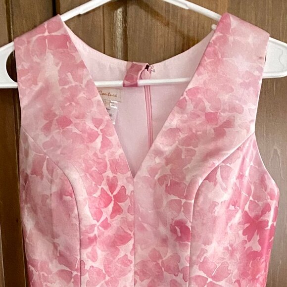 TS Couture Pink White Floral Formal Dress Size 4 - Picture 1 of 4
